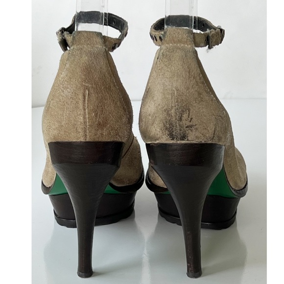 Lisa for Donald j Pliner Leather Platform Pumps with Studded Ankle Strap Size 8 - Picture 6 of 13